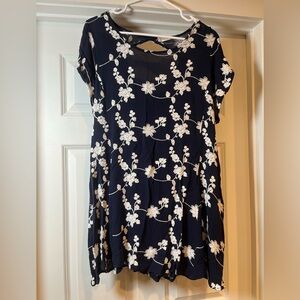 Altar'd State Navy and White Floral Dress